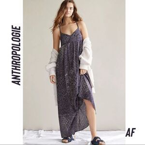 ANTHROPOLOGIE SHAWNA MAXI DRESS PURPLE XS NEW